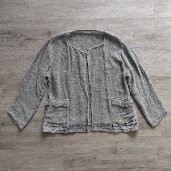 Masai Woven Gray Cardigan with Pockets Large - Picture 2 of 8